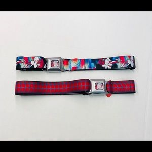2 x NWT Buckle Down spider-gwen seatbelt belt